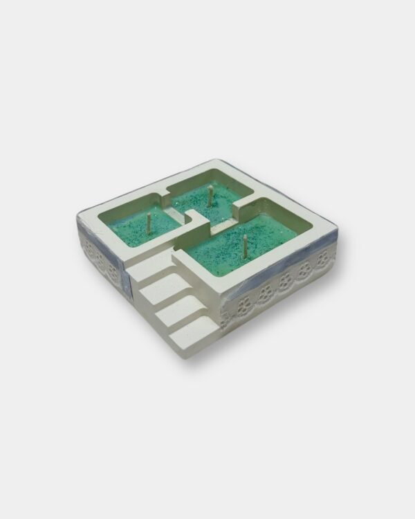 Suporte quadrado com escadas com cera